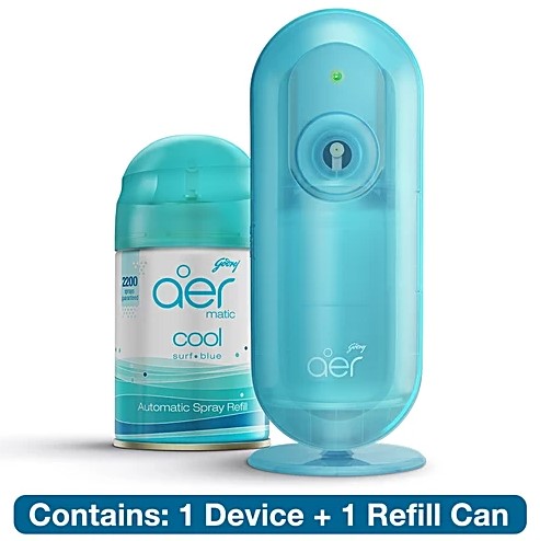 Godrej Aer Cool Surf Blue Air Freshener - Kit, 225 ml (Machine + 1 Refill) - Image 2