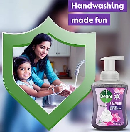 Dettol Foaming Handwash (Orchid & Lily), 250 ml - Image 6
